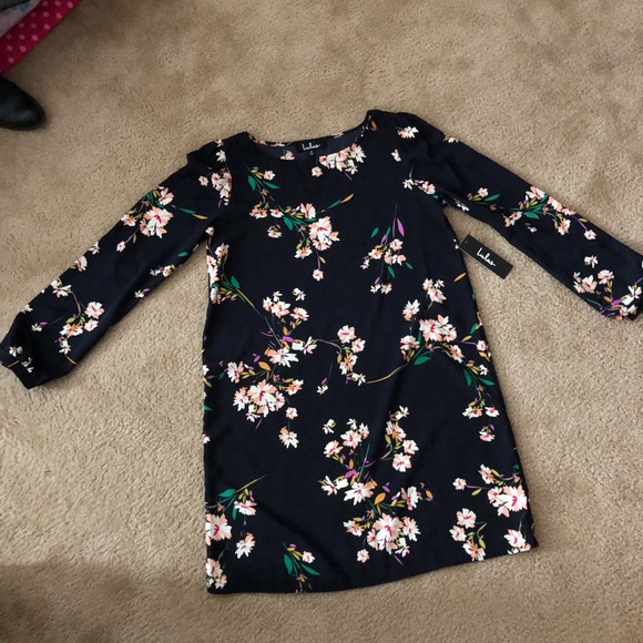Lulus Dresses & Skirts - Navy Blue Floral Shift Dress